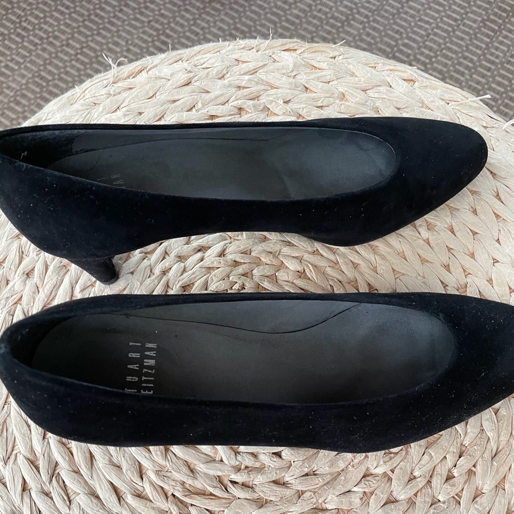 Stuart Weitzman Black Suede Pumps